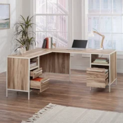 Sauder Nova Loft L Desk Kiln Acacia -Smart Office Sets GUEST c9a95a08 2910 4a6c 8dc3 3c817fc4d537