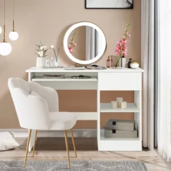 Costway Computer Desk Home Office Workstation Study Laptop Table With Keyboard Tray Drawer Black/White -Smart Office Sets GUEST caf8ef82 5437 46d7 b380 fc5244a6e6a1