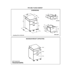 Rolling And Locking File Cabinet Gray - Techni Mobili -Smart Office Sets GUEST cb142e59 838f 4b85 8872 7c3aaac55c9c