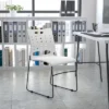 Flash Furniture HERCULES Series 881 Lb. Capacity White Sled Base Stack Chair With Air-Vent Back -Smart Office Sets GUEST cb1c94a2 7e47 405b b550 ee2db8378586