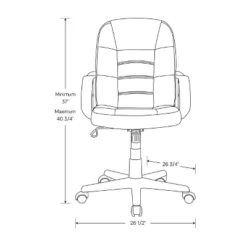 Office Chair Bonded Leather Black - Room Essentials™ -Smart Office Sets GUEST cd0e869d 61fe 4054 b336 37ff1ef6046c