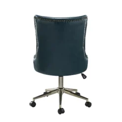 Busiris Height Adjustable Task Chair With Nailhead Trim | Karat Home-TURQUOISE 21 Busiris Height Adjustable Task Chair With Nailhead Trim | Karat Home-TURQUOISE -Smart Office Sets GUEST cdbb3d8c 194f 4088 bee0 8e0a640e1222