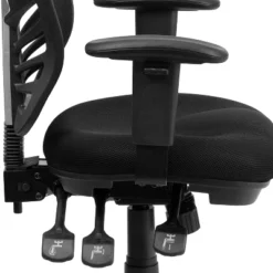 Emma And Oliver Mid-Back Black Mesh Multifunction Ergonomic Office Chair With Adjustable Arms -Smart Office Sets GUEST cec417be e4eb 401e 9ac8 0148ae1fb1e3