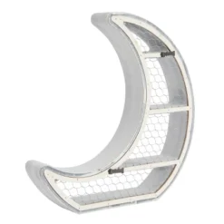 Farmlyn Creek Small Wooden Crescent Moon Wall Shelf For Crystals & Essential Oils, Rustic Home Wall Decor For Nursery, White, 10.7 X 11.2 X 2 In -Smart Office Sets GUEST ceef4482 9898 4147 a526 75745033213b