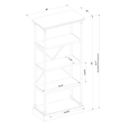 65" Conway Cast Iron Bookshelf Gray - Threshold™ -Smart Office Sets GUEST cff59df7 5d9c 42a0 8f0f 8fed32364e22