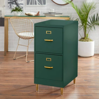 Dixie 2 Drawer Cabinet Green - Buylateral 3 Dixie 2 Drawer Cabinet Green - Buylateral