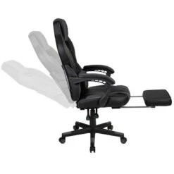 Flash Furniture Gaming Desk With Cup Holder/Headphone Hook/Monitor Stand & Reclining Back/Arms Gaming Chair With Footrest -Smart Office Sets GUEST d0f5f4be 904a 460c 967c 66c66d53b815