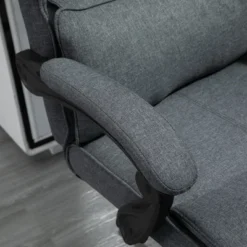 Vinsetto Executive Office Chair High Back Computer Desk Chair With Headrest, Lumbar Support, Padded Armrest And Retractable Footrest, Gray -Smart Office Sets GUEST d1dc9f87 092e 4756 b944 4509c0a0da56