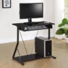 Alastair Computer Desk With Keyboard Tray And Storage Shelf Black - Coaster