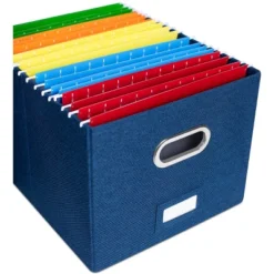 BirdRock Home 1-Pack Collapsible File Storage Organizer With Lid - Navy 14 BirdRock Home 1-Pack Collapsible File Storage Organizer With Lid - Navy -Smart Office Sets GUEST d405061b 5093 460a aca5 477ec9d26cb7
