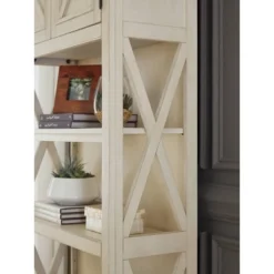 75.25" Bolanburg Large Bookshelf Brown/White - Signature Design By Ashley -Smart Office Sets GUEST d4277b9d 7673 4d5b b8ee de79cf27c7cf