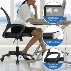 Yaheetech Adjustable Ergonomic Computer Chair Office Chair -Smart Office Sets GUEST d43aa7ea 23ff 48ab bee7 99a1eef70d2a 1