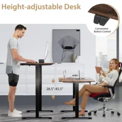 Tangkula 55" Electric Standing Desk Height Adjustable Home Office Table W/ Hook -Smart Office Sets GUEST d4a90883 0557 4211 b8d9 07be15c91253