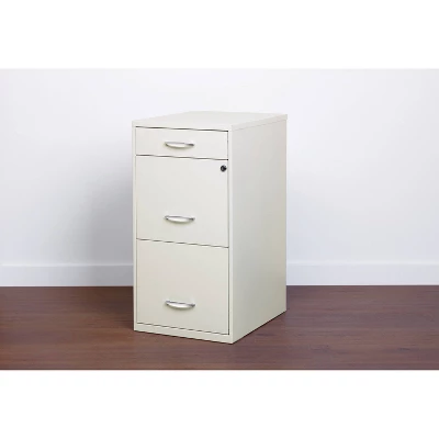 Space Solutions 3 Drawer Letter Width Vertical File Cabinet With Pencil Drawer Pearl White 13 Space Solutions 3 Drawer Letter Width Vertical File Cabinet With Pencil Drawer Pearl White - Image 11