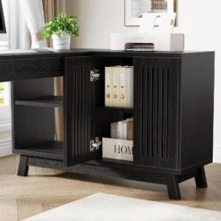 Tribesigns 57-Inch L-Shaped Computer Desk With Storage Cabinet For Home Office -Smart Office Sets GUEST d672a098 0ecf 461e bca3 f0cc14068ca2