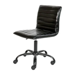 Merrick Lane Home Office Chair Ergonomic Executive Ribbed Low Back Armless Computer Desk Chair - Base, Frame & Border -Smart Office Sets GUEST d6cdbbf8 c011 4365 98a9 c575005da00d