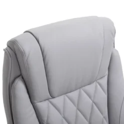 Vinsetto High Back 360° Swivel Ergonomic Home Office Chair With Flip Up Arms, Faux Leather Computer Desk Rocking Chair, Grey -Smart Office Sets GUEST d7009a33 a903 4be2 8f27 8f4eec6107f4