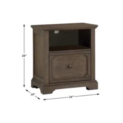 Toulon Wood Lateral File Cabinet With Casters In Dark Oak - Lexicon -Smart Office Sets GUEST d70722e0 f5b9 4867 8977 128b554ac20e