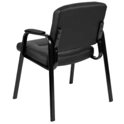 Flash Furniture Darwin Flash Fundamentals Black LeatherSoft Executive Reception Chair With Black Metal Frame -Smart Office Sets GUEST d70e8ffe 0f09 4f64 bf89 d93a382cb925