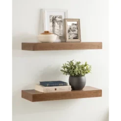 2pc 24" Havlock Wood Shelf Set - Kate & Laurel All Things Decor -Smart Office Sets GUEST d8567ef5 6577 41ce ade9 6761a6a8e5d7