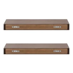 2pc 24" Havlock Wood Shelf Set - Kate & Laurel All Things Decor -Smart Office Sets GUEST d8ab7340 daa8 47ef 8470 0d68efd1de7f