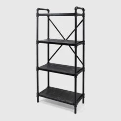 Greenwood Industrial Iron Four Shelf Bookcase - Christopher Knight Home -Smart Office Sets GUEST d8d4f6b2 07be 4579 81ca 39432b0ca1ab