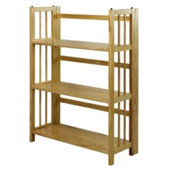 38" Folding 3 Tier Bookshelf Stackable - Flora Home -Smart Office Sets GUEST d98a1026 c397 48b0 94ec 1562cf578998