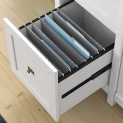 Cottage Road Credenza Desk White - Sauder: Office Furniture With Keyboard Tray & Tall Storage -Smart Office Sets GUEST daf2b393 891a 4d9d b3e6 5616f7106512