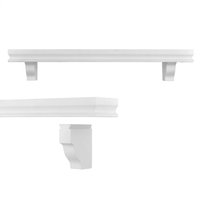 23.6" X 4" 2pc Decorative Floating Display Ledge Shelves White - Danya B. 6 23.6" X 4" 2pc Decorative Floating Display Ledge Shelves White - Danya B. - Image 4