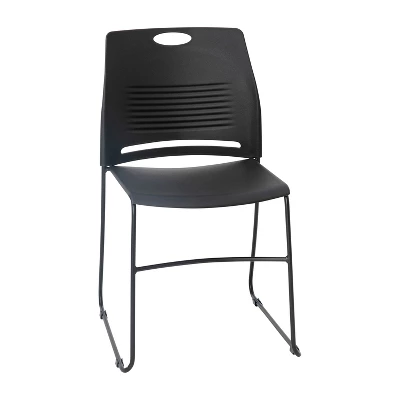 Emma And Oliver Heavy Duty 660 Lb. Capacity Ergonomic Polypropylene Stack Chair With Perforated Back And Steel Sled Base 14 Emma And Oliver Heavy Duty 660 Lb. Capacity Ergonomic Polypropylene Stack Chair With Perforated Back And Steel Sled Base - Image 12