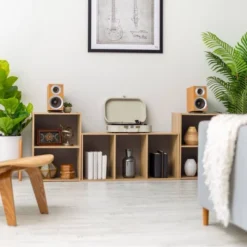 IRIS 2 Tier Wood Storage Shelf Brown/White -Smart Office Sets GUEST dd1afa2c 9212 4abb acfc f0da82e70eb7