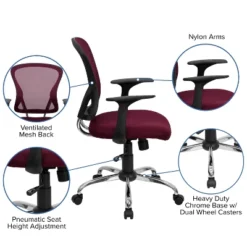 Flash Furniture Mid-Back Mesh Swivel Task Office Chair With Chrome Base And Arms -Smart Office Sets GUEST ddb27032 4a97 47cb 9fee 0805552f2397