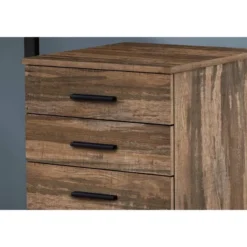 24" Reclaimed Wood Look 3 Drawer Filing Cabinet With 2 Locking Casters Brown - EveryRoom -Smart Office Sets GUEST de0238d9 5bc0 4beb 97b5 f08a32225c39