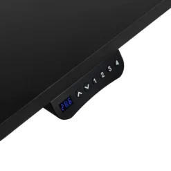 Flash Furniture 48" Wide Black Electric Height Adjustable Standing Desk With Mid-Back Black LeatherSoft And Chrome Executive Swivel Office Chair -Smart Office Sets GUEST df0012e9 80de 467b b315 3cbb87fd34f0 1