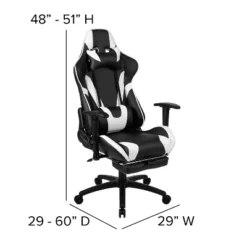 Flash Furniture Gaming Desk And Footrest Reclining Gaming Chair Set With Cup Holder, Headphone Hook, And Monitor/Smartphone Stand -Smart Office Sets GUEST df2ba01c 174d 4044 ad88 1b64e03e72bc