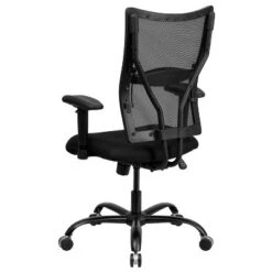 Emma And Oliver 400 Lb. Big & Tall Black Mesh Swivel Ergonomic Office Chair With Adjustable Arms -Smart Office Sets GUEST e05b371c 6ac7 4cab a077 f4df2435f006