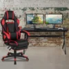 Flash Furniture Gaming Desk With Cup Holder/Headphone Hook/Removable Mousepad Top & Reclining Back/Arms Gaming Chair With Footrest -Smart Office Sets GUEST e203b55d 750f 494c 9e71 674a5c641c5b