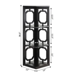 38.5" Omega 3 Tier Corner Bookcase - Breighton Home -Smart Office Sets GUEST e2ad29cf f7d6 4cb8 ab65 7278fcc7016d