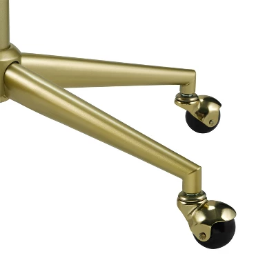 Imogen Quilted Office Chair Off White - Linon 8 Imogen Quilted Office Chair Off White - Linon - Image 6