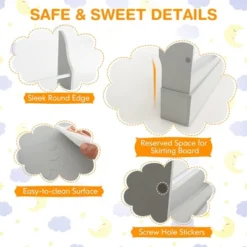 Tangkula 4-Tier Kids Bookshelf Toy Storage Bookcase Rack Wall W/ Anti-toppling Kits -Smart Office Sets GUEST e3f92f3c 3aea 494f 84e7 6be9dc06c3c3