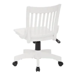 Deluxe Armless Wood Bankers Chair White - OSP Home Furnishings -Smart Office Sets GUEST e4940794 1b82 49d1 a3f7 8282e70146ab