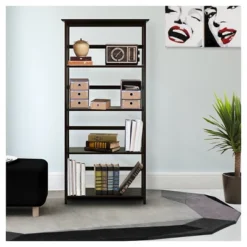 63" 5 Tier Mission Style Bookcase - Flora Home -Smart Office Sets GUEST e6bfb858 d3ea 4acb be53 3618defe84cf