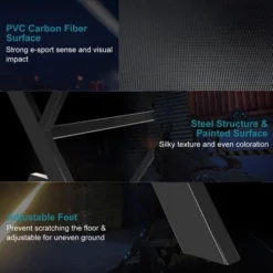 Costway X-Shaped Gaming Desk & Racing Style Massage Chair Set Home Office Black+White/Blue/Grey/Red -Smart Office Sets GUEST e836d993 6fe1 4444 8f2c 893ac29963c8