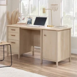 Whitaker Point Computer Desk With Storage Natural Maple - Sauder