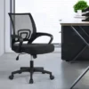 Yaheetech Mid-back Mesh Office Chair, Pack Of 2, Black -Smart Office Sets GUEST e95e3488 5965 48c3 a7cd 8a53e1bf6f94