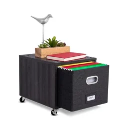 BirdRock Home Rolling Storage File Cabinet With 1 Lateral Drawer - Driftwood Grey -Smart Office Sets GUEST e9bceb18 f667 4467 a2b0 3aeae90b2c5a