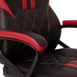 BlackArc High Back Gaming Chair With Red And Black Faux Leather Upholstery, Adjustable Swivel Seat And Padded Flip-Up Arms -Smart Office Sets GUEST eaeb2cb0 3674 495d b429 aa10cab95ae6