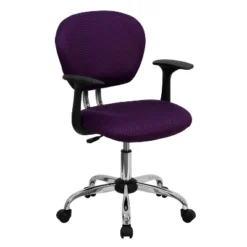 Emma And Oliver Mid-Back Mesh Padded Swivel Task Office Chair With Chrome Base And Arms -Smart Office Sets GUEST ecb51b12 c143 4ca4 9b9f 0c8817257fb8