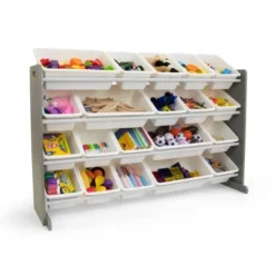 XL Toy Organizer With 20 Bins Inspire Collection Gray/White - Humble Crew -Smart Office Sets GUEST ecc65ca7 d998 4945 ac2a bc0b22da83f1