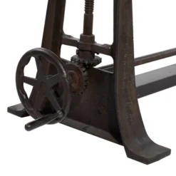 Industrial Teak Wood Console Table Brown - Olivia & May -Smart Office Sets GUEST ecf58cd8 25be 4e87 b7d0 97f3bc418781